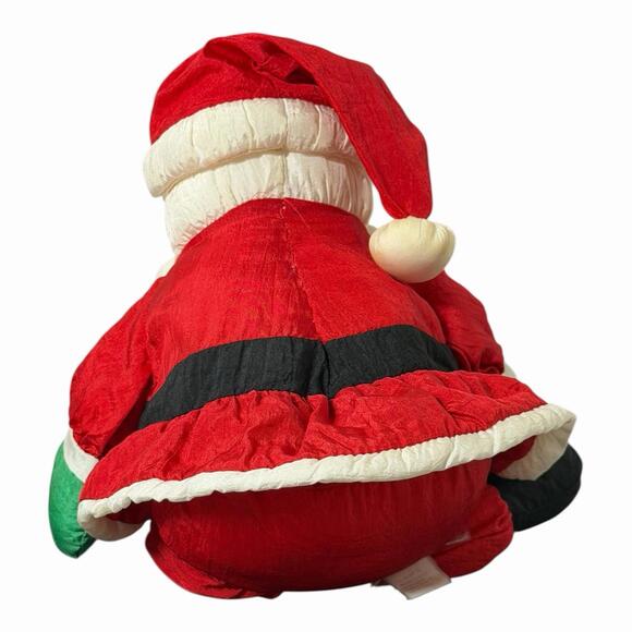 VTG Hallmark Nylon SANTA CLAUS Plush Doll 12” Parachute Style Stuffed Xmas Toy - Picture 3 of 9